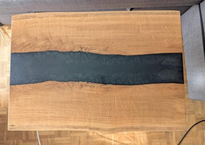 Table basse rivière (résine époxy)